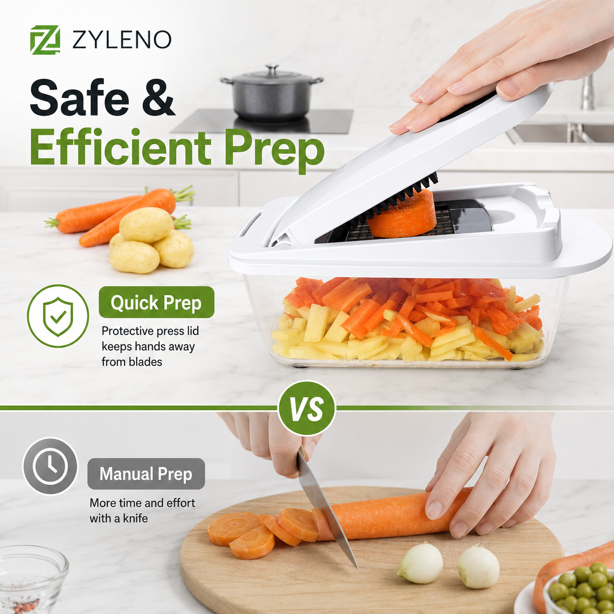 Zyleno PrepMaster 12-in-1 Vegetable Chopper