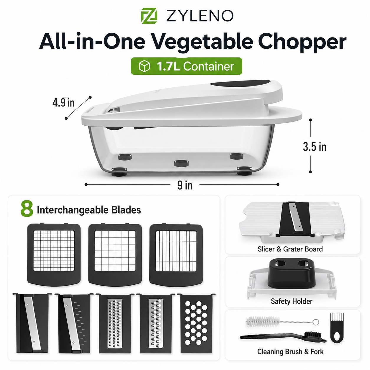 Zyleno PrepMaster 12-in-1 Vegetable Chopper